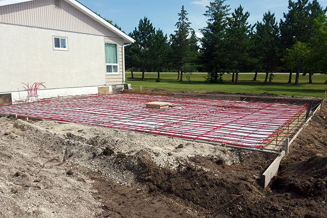 Yeryk Concrete Winnipeg Hydronic Heated Garage Pad